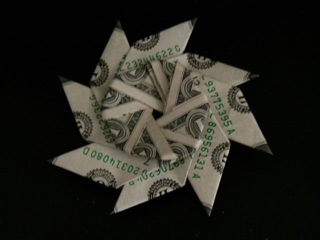 Transforming Money Flying Disc (dollar Bill Origami)