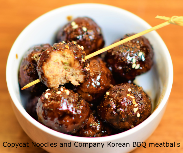 Copycat Noodles and Company Korean BBQ Meatballs