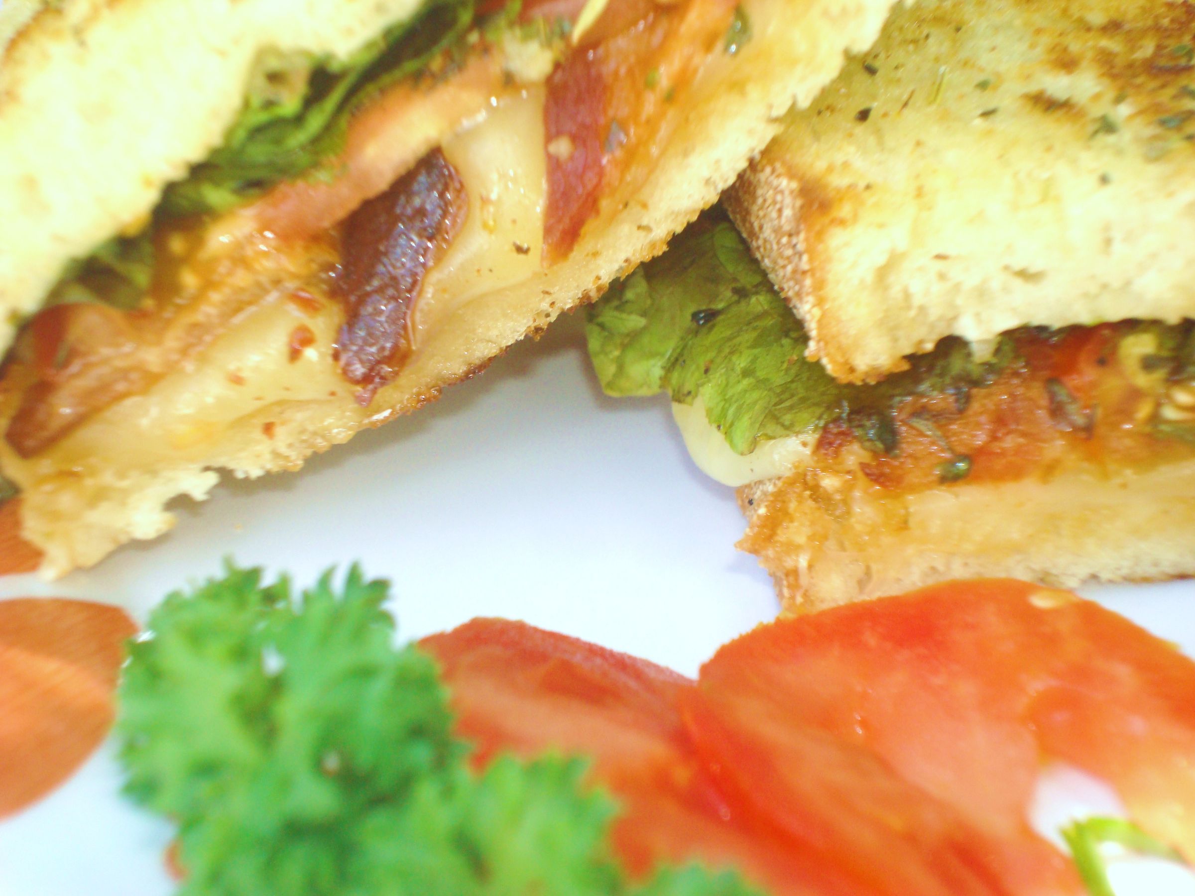 Grilled Cheese and Bacon Sandwich