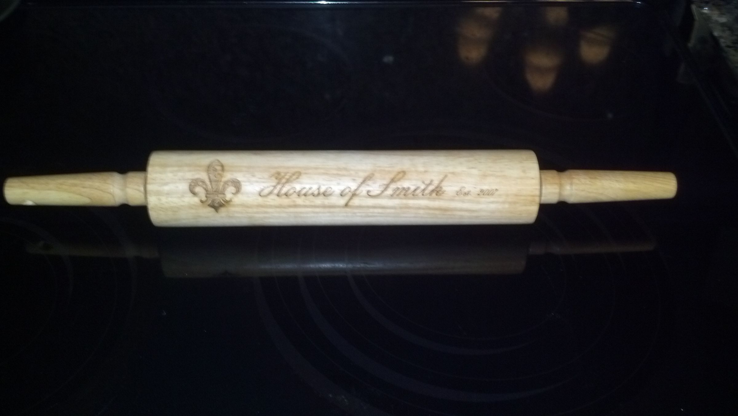 Laser Engraved Rolling Pin