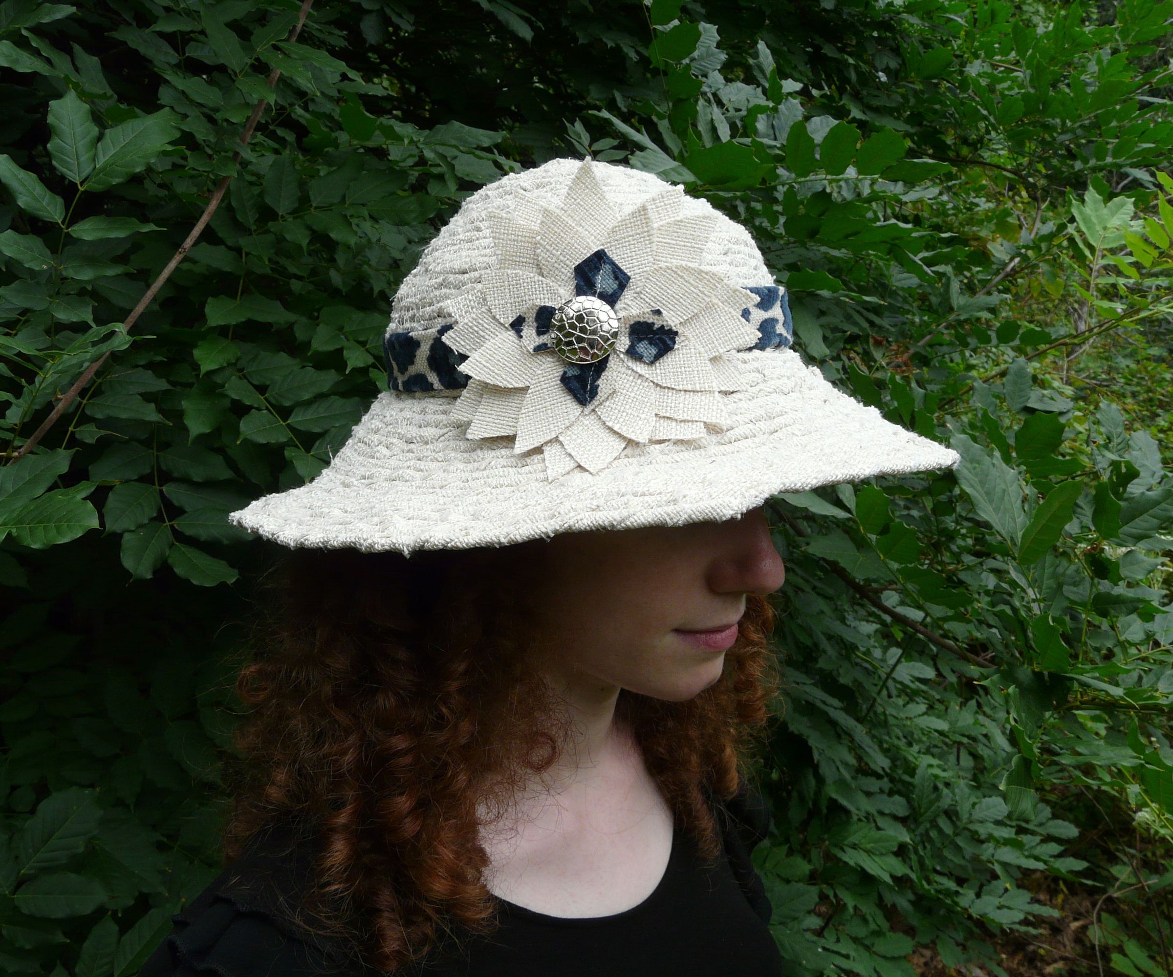 Convertible Sun Hat Made From Strips of Fabric