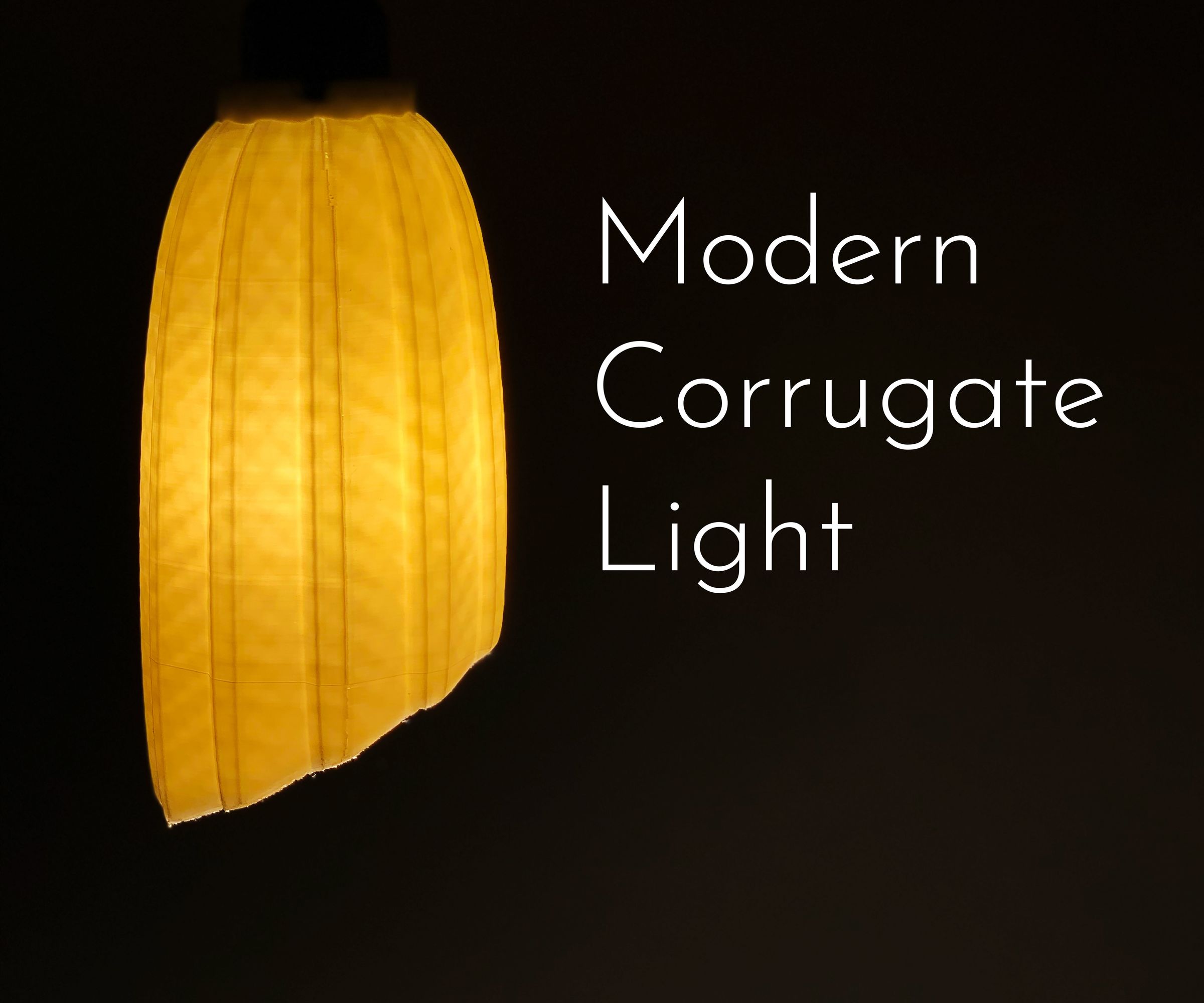 Modern Corrugate Hanging Lamp