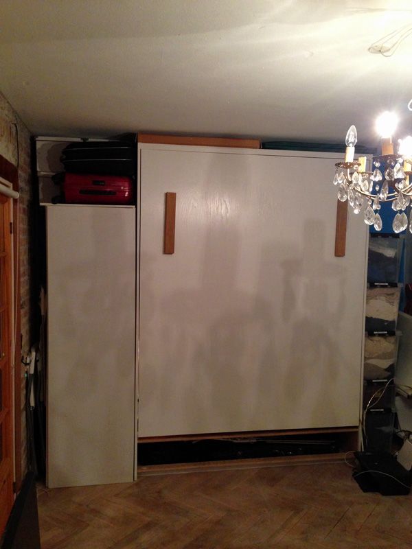 Murphy Bed With Shelves and Extra Height