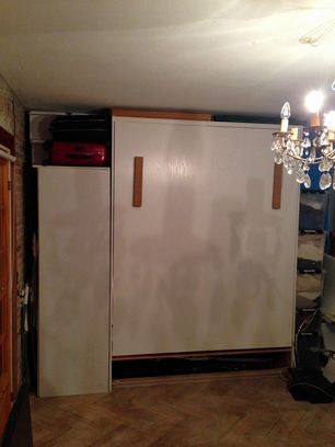 Murphy Bed With Shelves and Extra Height