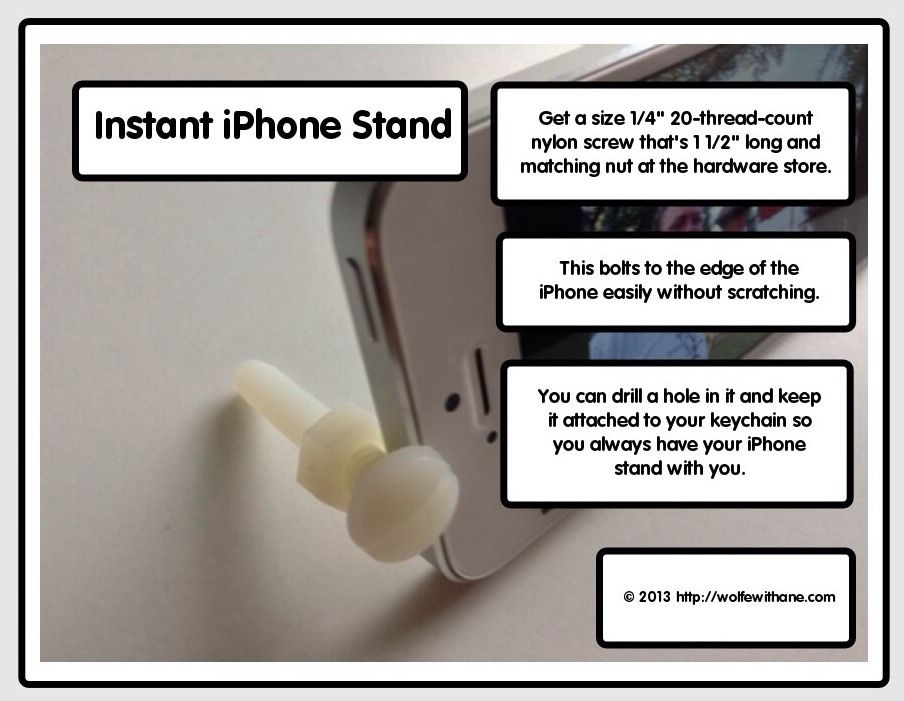 Instant IPhone Stand for Less Than $1.