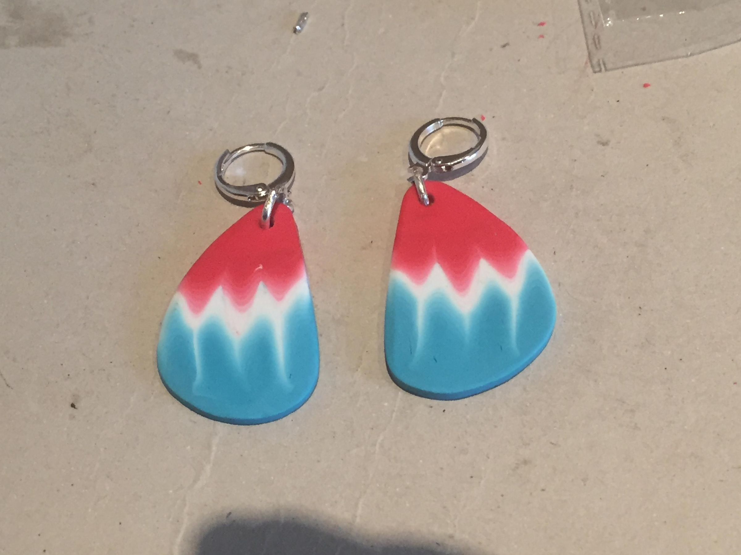 Tie Dye Earrings in Polymer Clay 5 Steps (with Pictures) Instructables