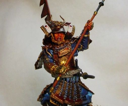 Painting a 90 Mm White Metal Samurai