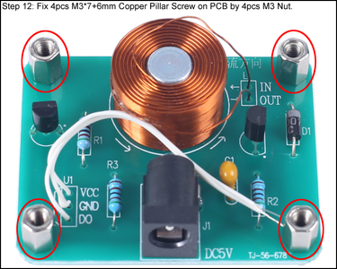 Fix 4pcs M3*7+6mm Copper Pillar Screw