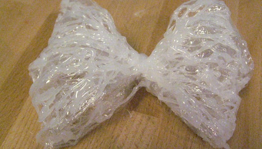 Hot Glue to Give the Bow Structure
