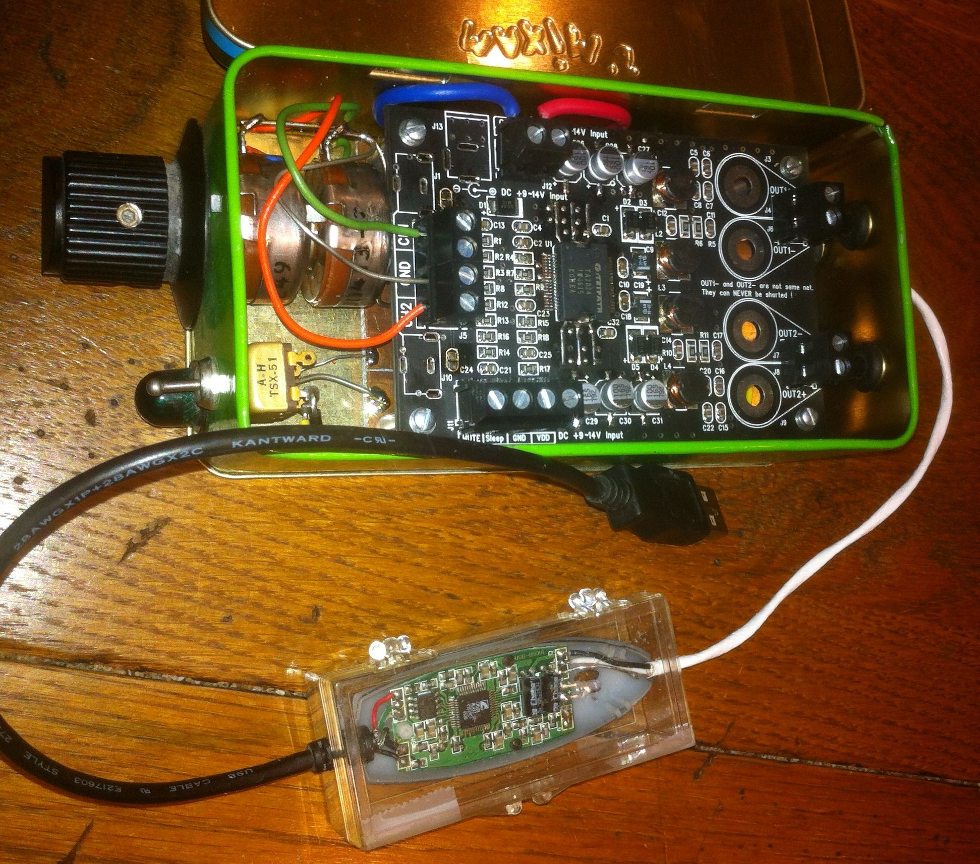 USB Stereo Amplifier On-The-Cheap (<$25) From Broken Headset