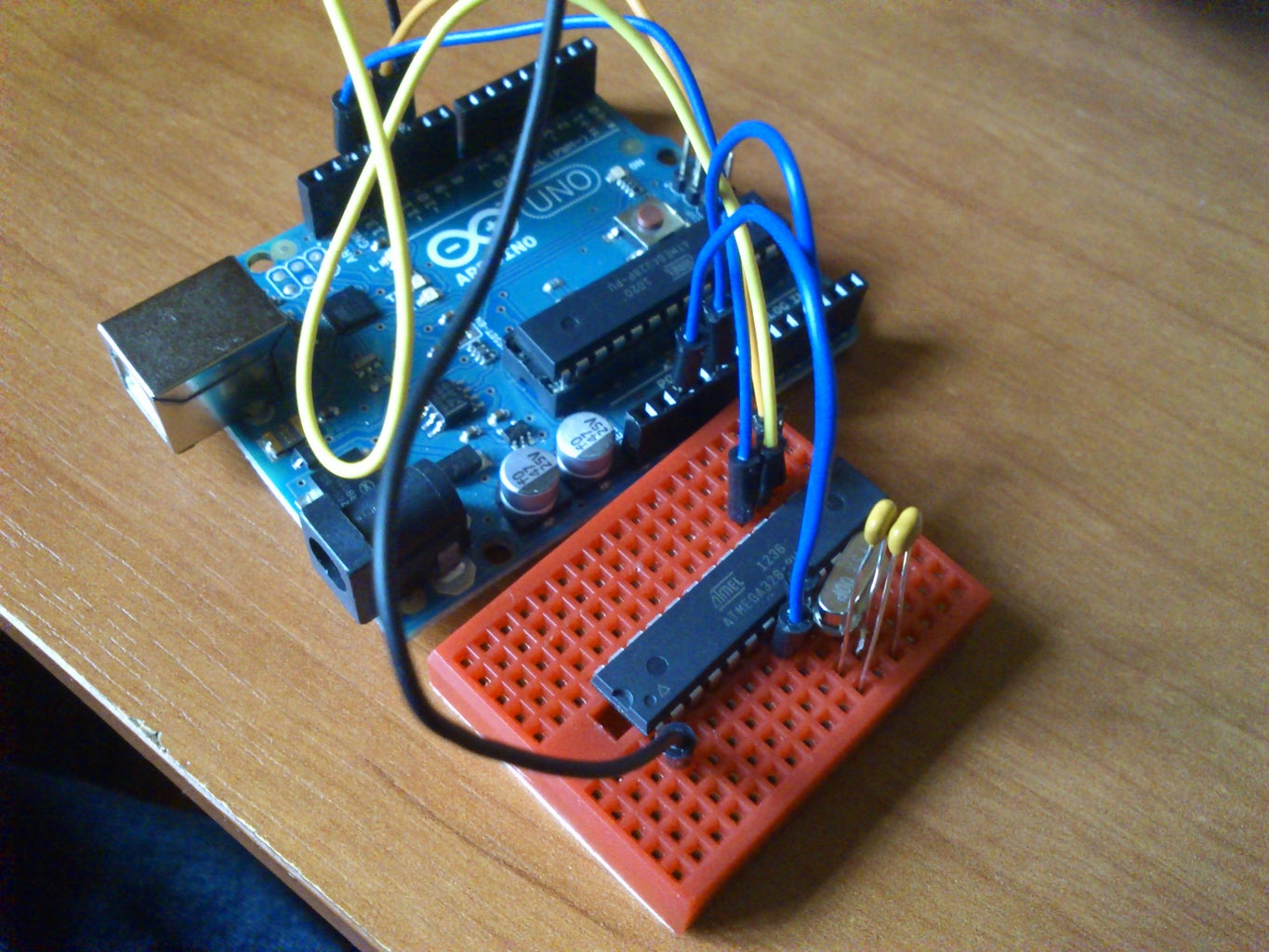 Burning the Bootloader on ATMega328 Using Arduino UNO As ISP : 5 Steps ...