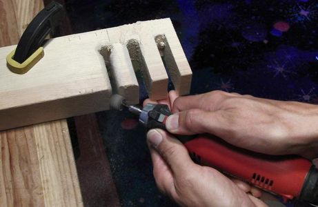 Shapeing the Large Knife Holes