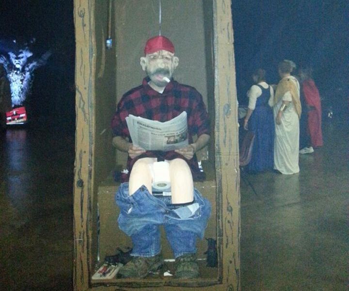 Cletus in an Outhouse!