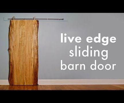 DIY Live Edge Sliding Barn Door // How to Build - Woodworking