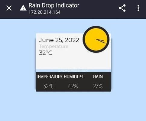 Rain Drop Indicator Using Web Server or Blynk.