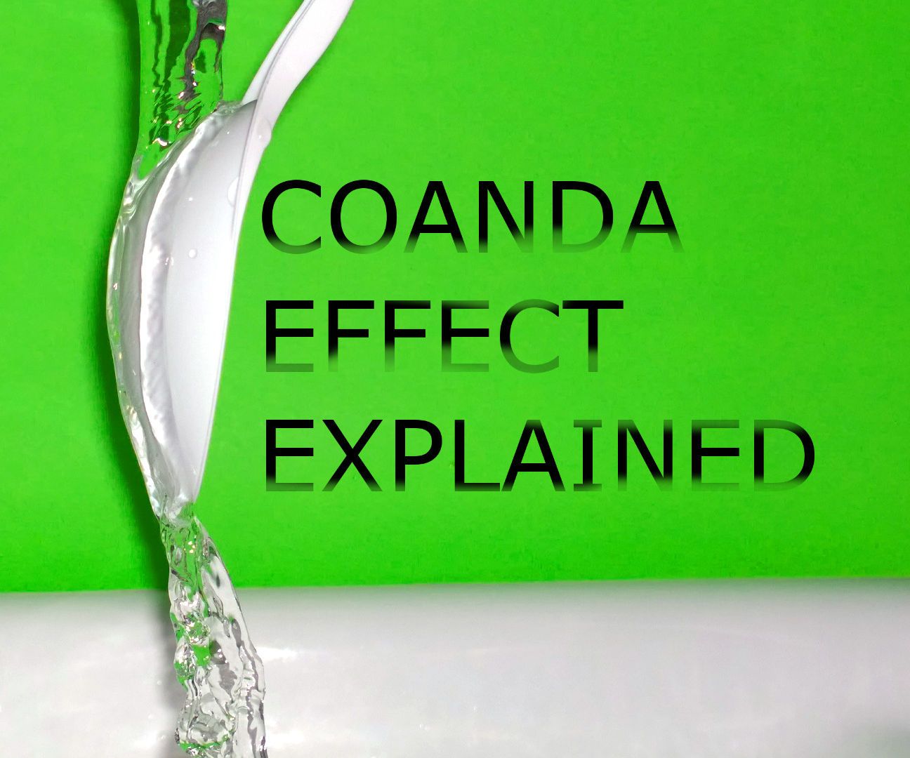 Coanda effect - experiment, 3D printed model, explaination.