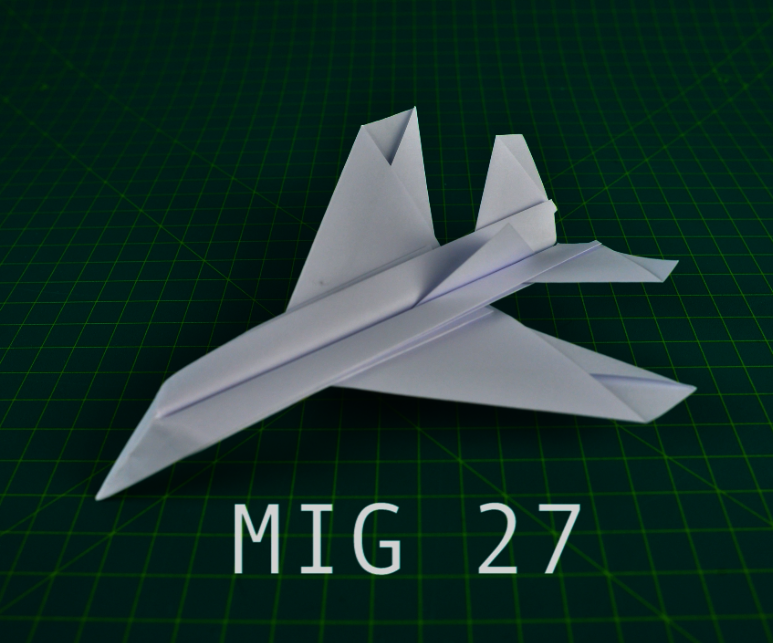 How to Fold a Paper Airplane: MIG 27 Soviet Fighter