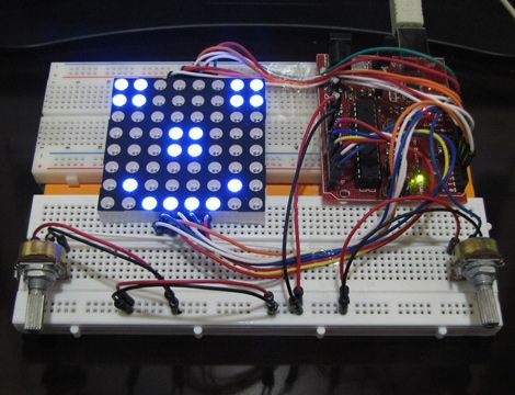 Pong With 8x8 Led Matrix on Arduino