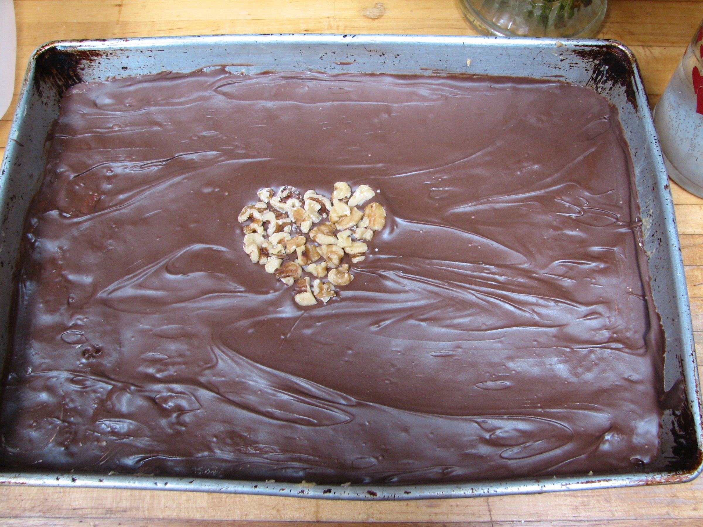No Bake Upside Down Can't Get Enough Peanut Butter Cup in a Pan