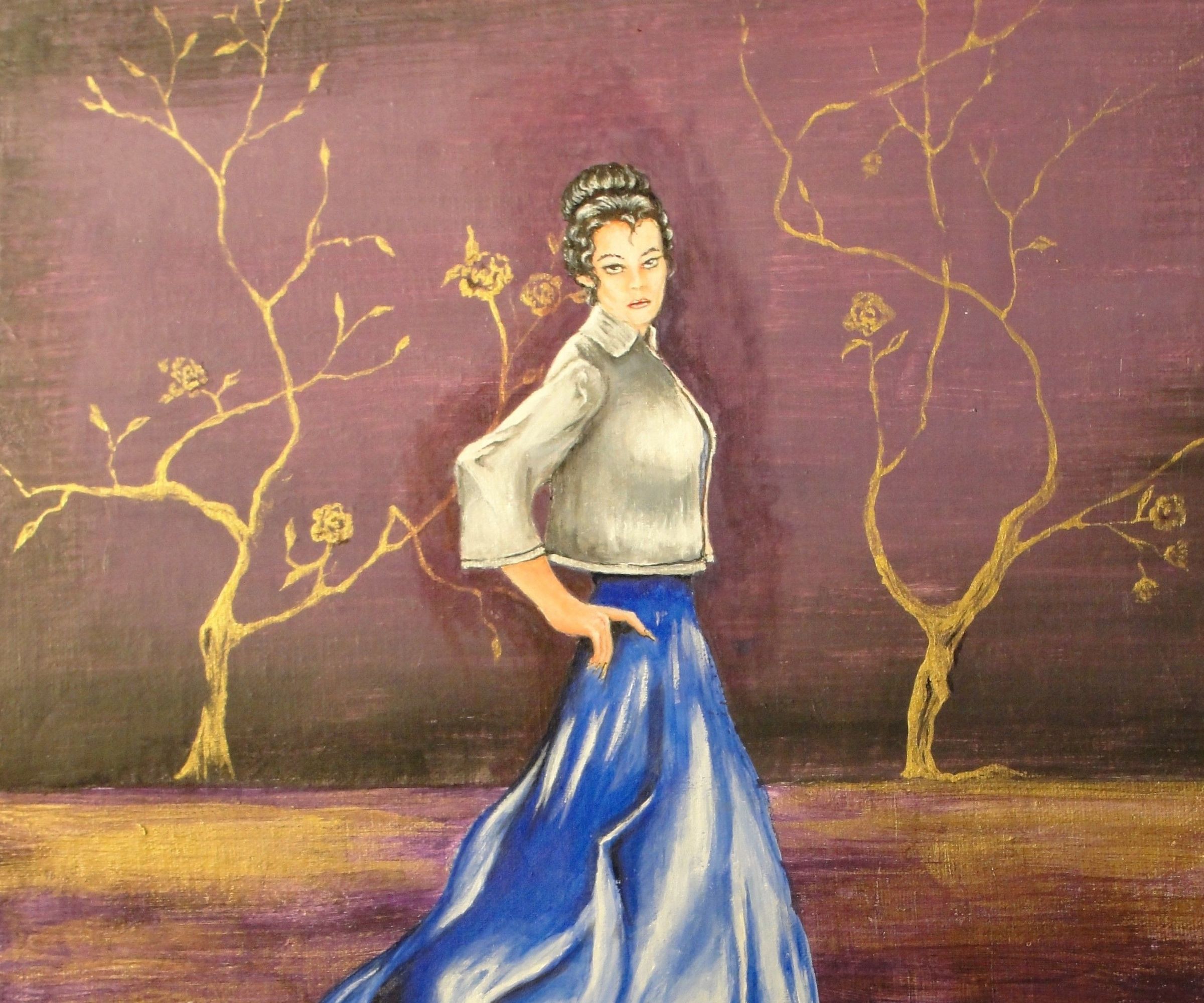 How to Paint Silk Using Acrylic Paint: Portrait in Silk