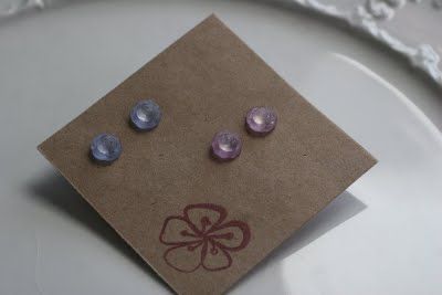 Button earrings