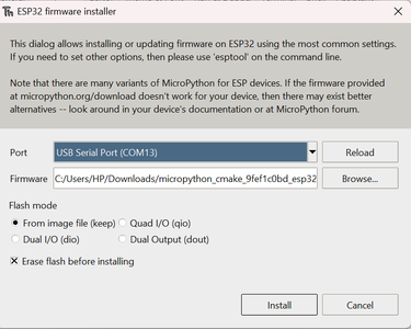 Installing the Firmware on Camera Module