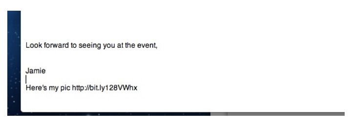 Add a personal photo (link) to your emails!