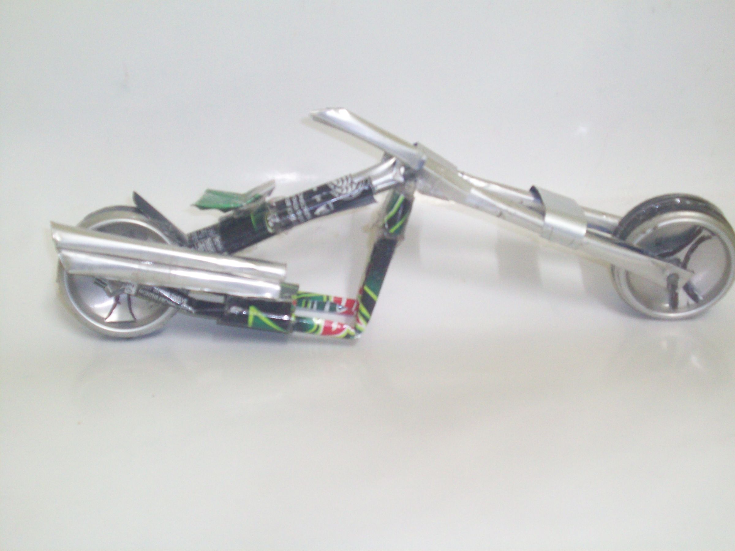 Make a Custom Chopper From Empty Cold Deink Cans.