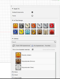 Edit Apperance in Fusion 360 for the Car and 