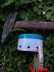Use Pliers to Squash Sharp Bits in Holes
