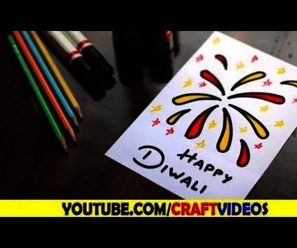 HOW TO DRAW DIWALI CARD