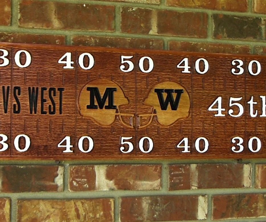 Football 45th Anniversary Sign Plaque 