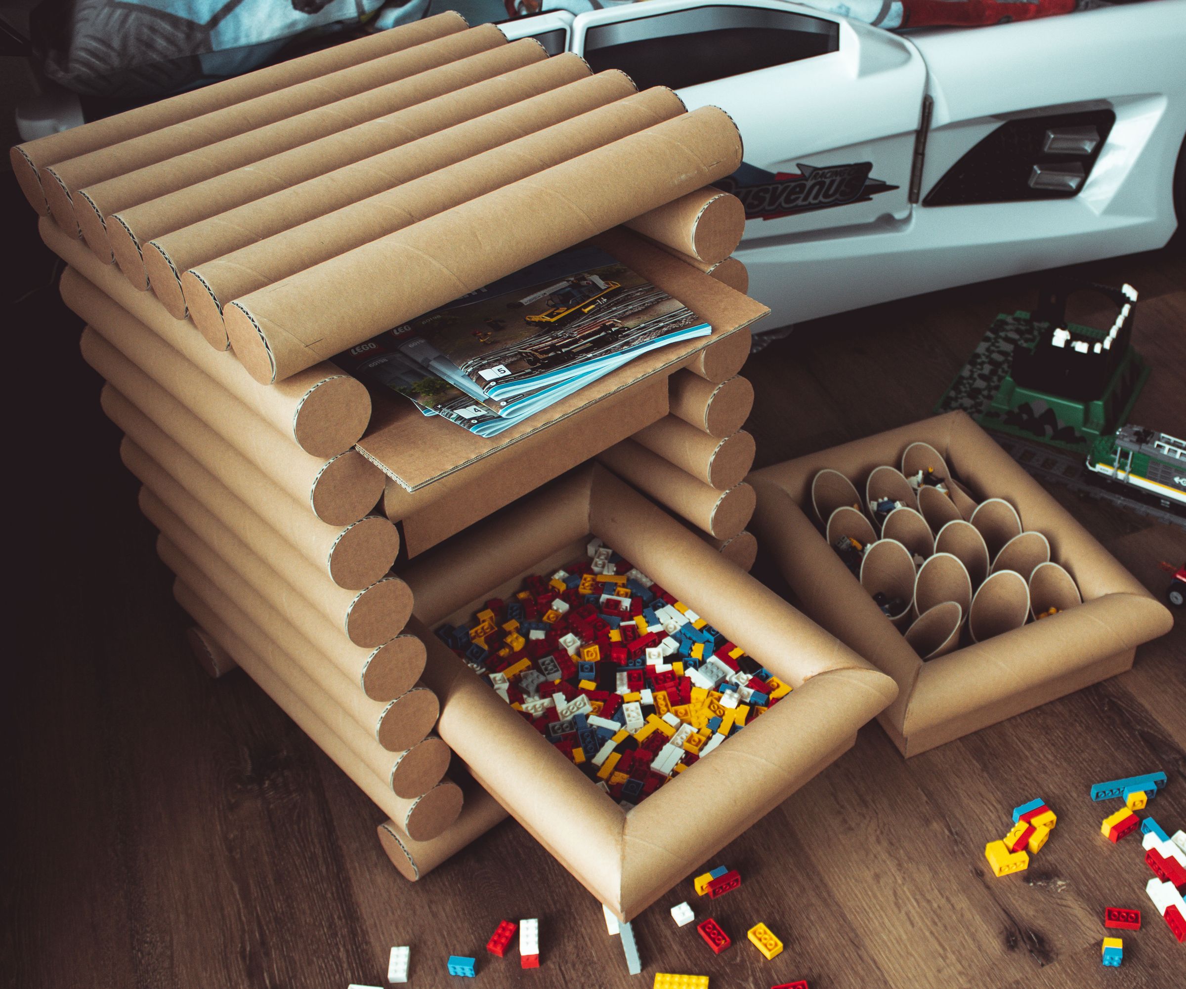 Cardboard Tube Cabinet 