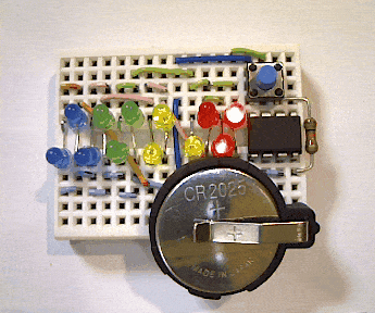 How to Make Ladder Game Using ATtiny13a and Mini Breadboard.