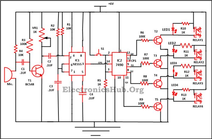 Clap Switch Circuits for Devices