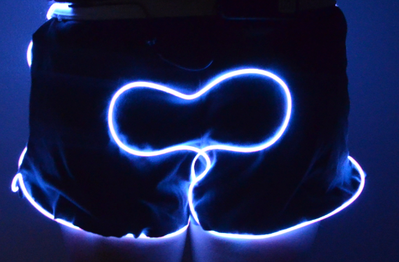 EZ-EL Wire Glow in the Dark Shorts! Step-By-Step Tutorial