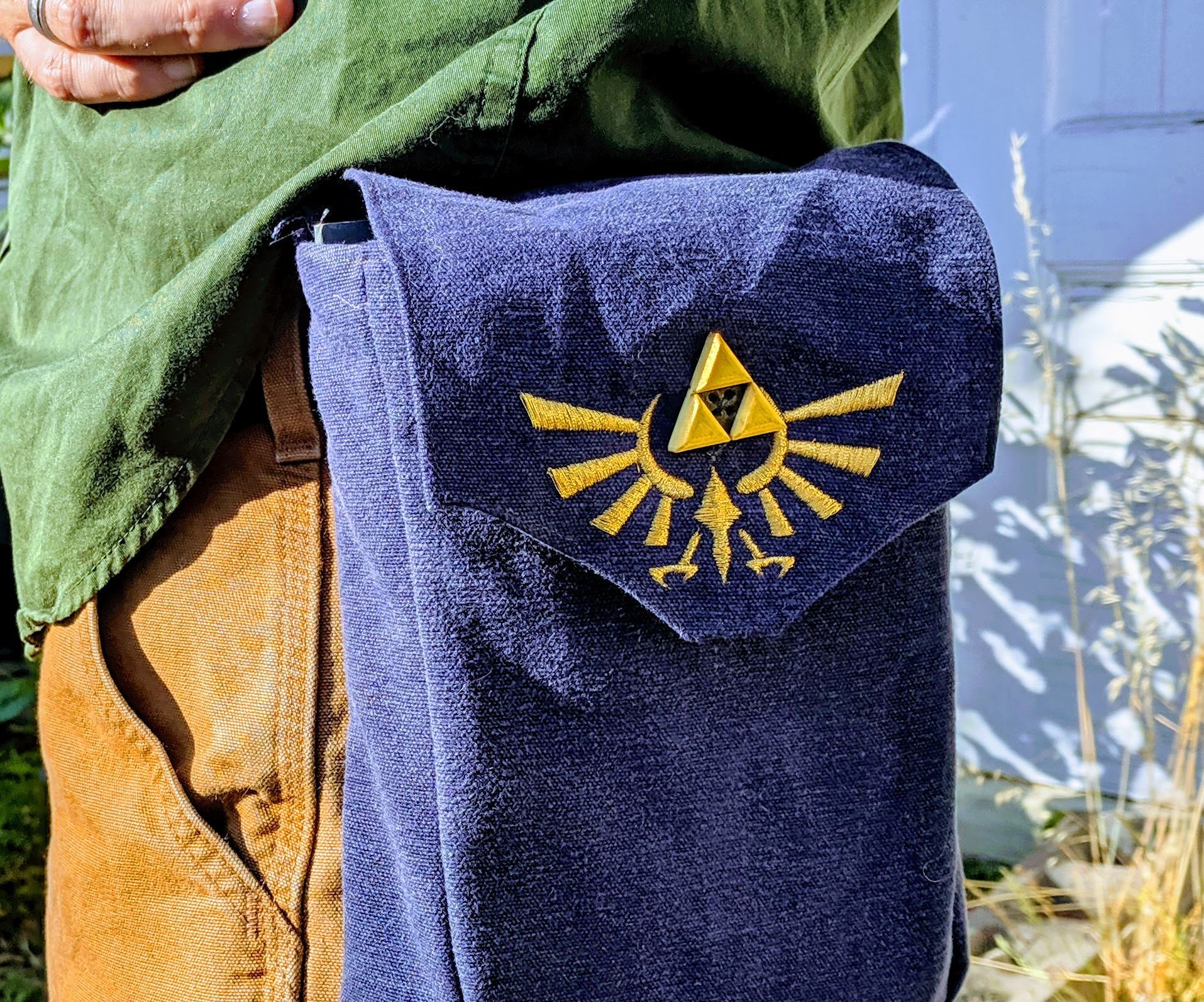A Zelda Triforce Belt Pouch