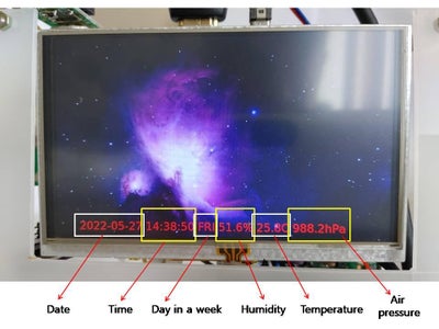 RPI and 5 Inch LCD Digital Album and Weather Station