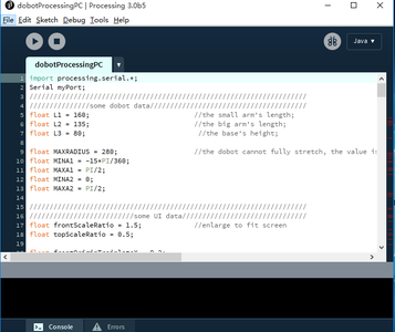 Drag and Scratch Dobot Arm With Processing.