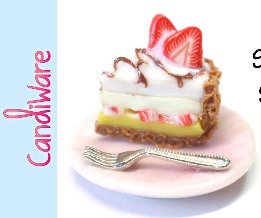  Tutorial: DIY Banana and Strawberry Split Pie - FIMO, Polymer Clay 