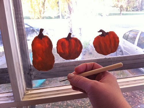 Sugru Window Pumpkins