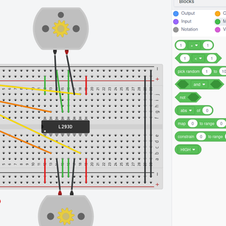 Arduino With Dual Motor Tank Coded in TinkerCad Codeblocks and L293D ...