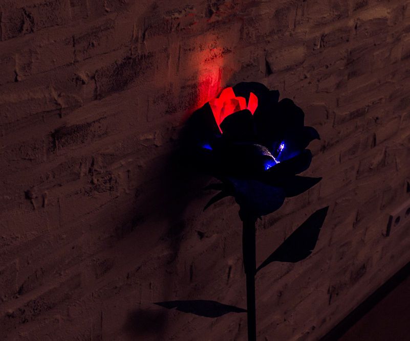 Glowing Crepe Paper Rose