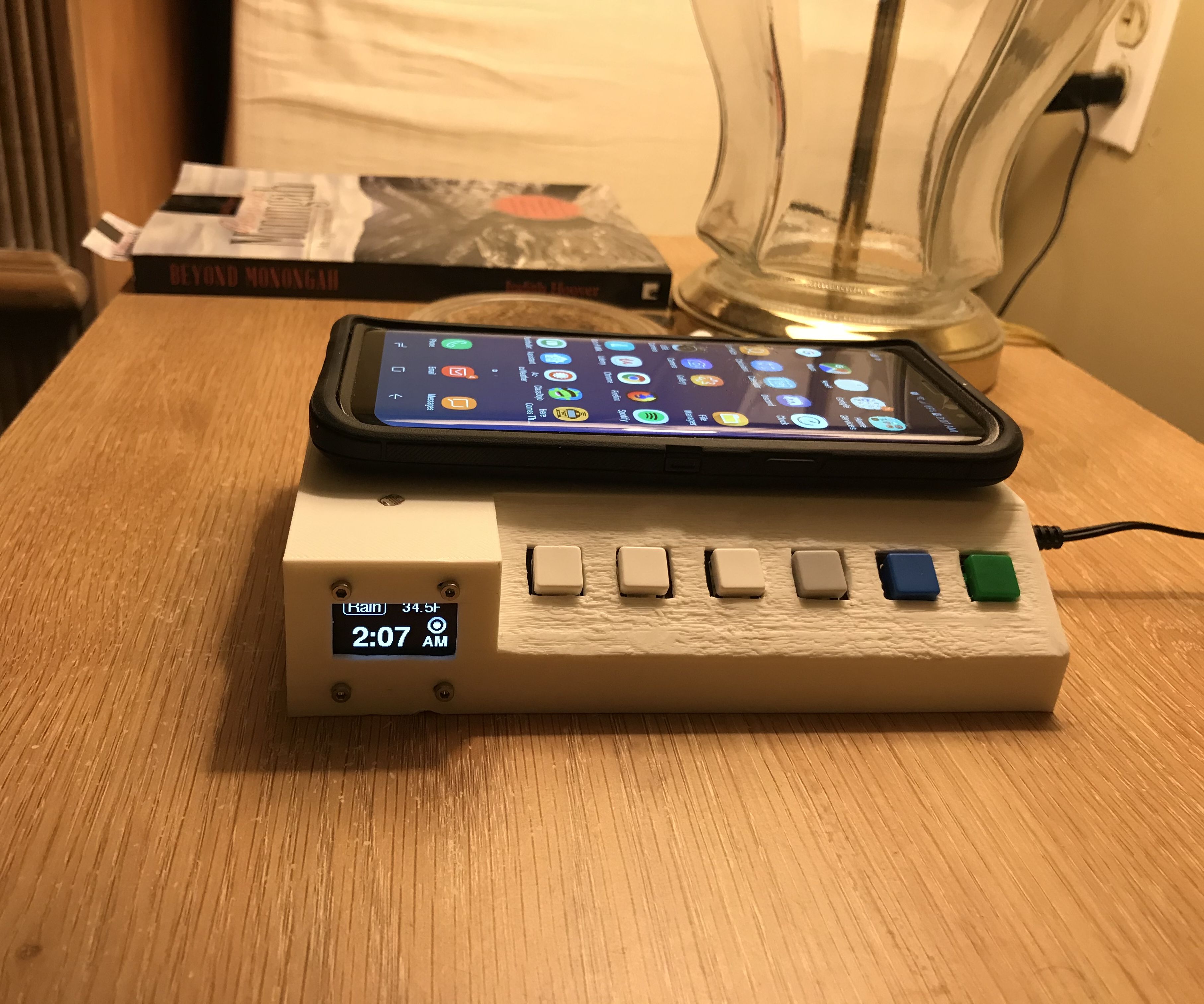 MQTT Bedside Home Control Panel W/ Wireless Charger -alpha