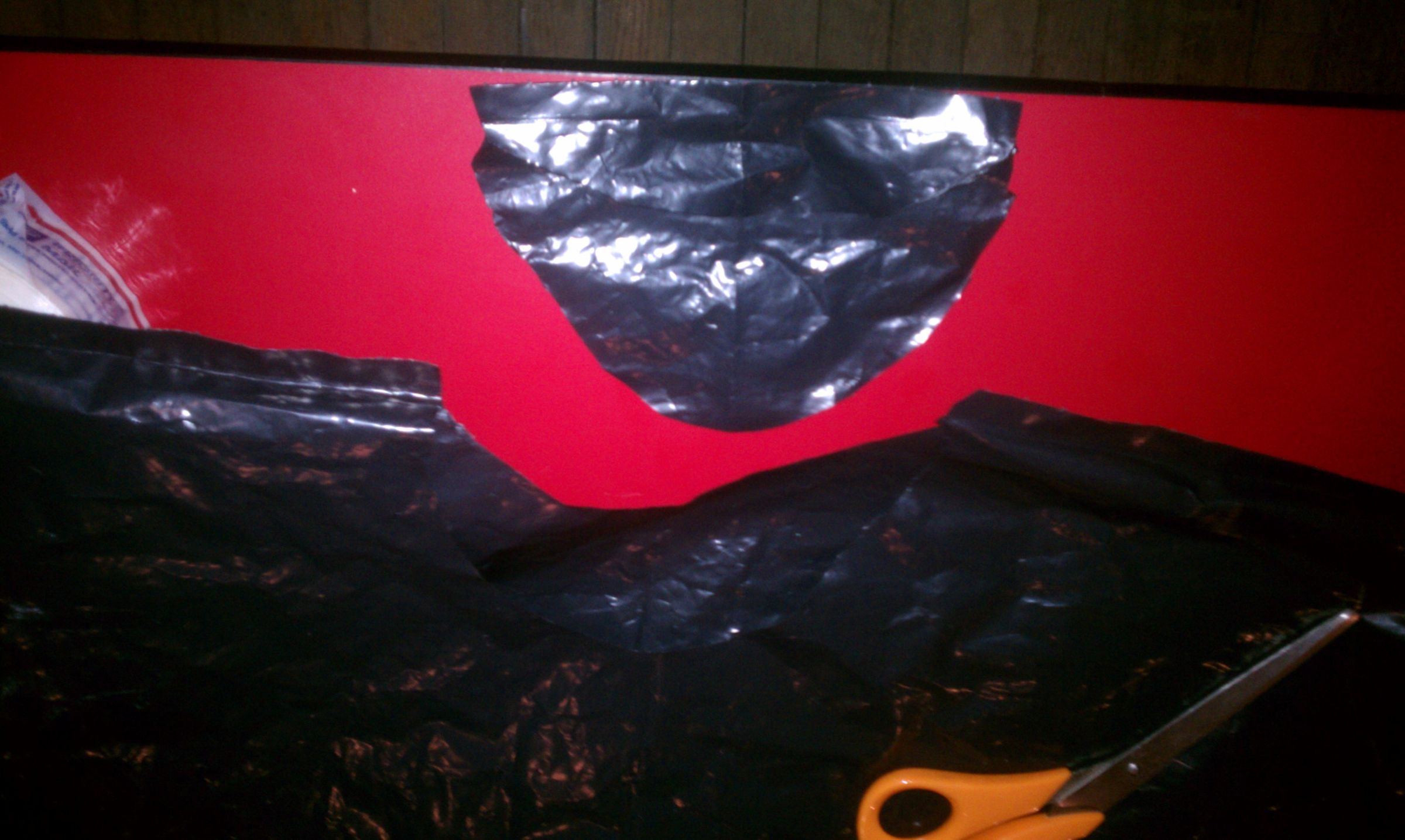 Quick Stylish Raincoat Out of Garbage Bag and USPS Tape 7