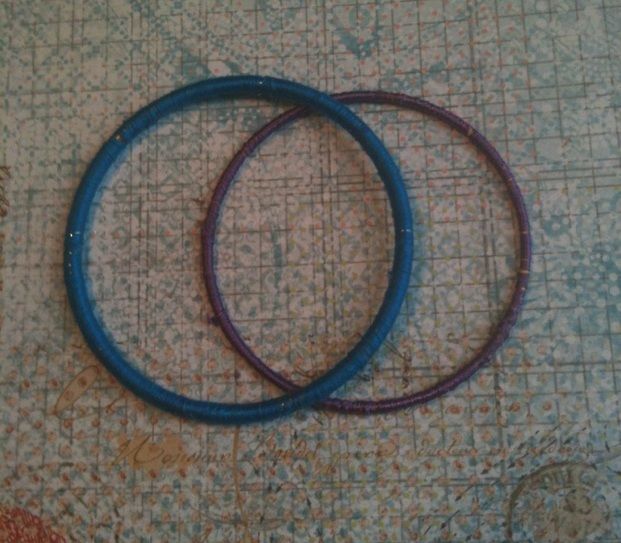 Satin Embroidery Floss Wrapped Bangles