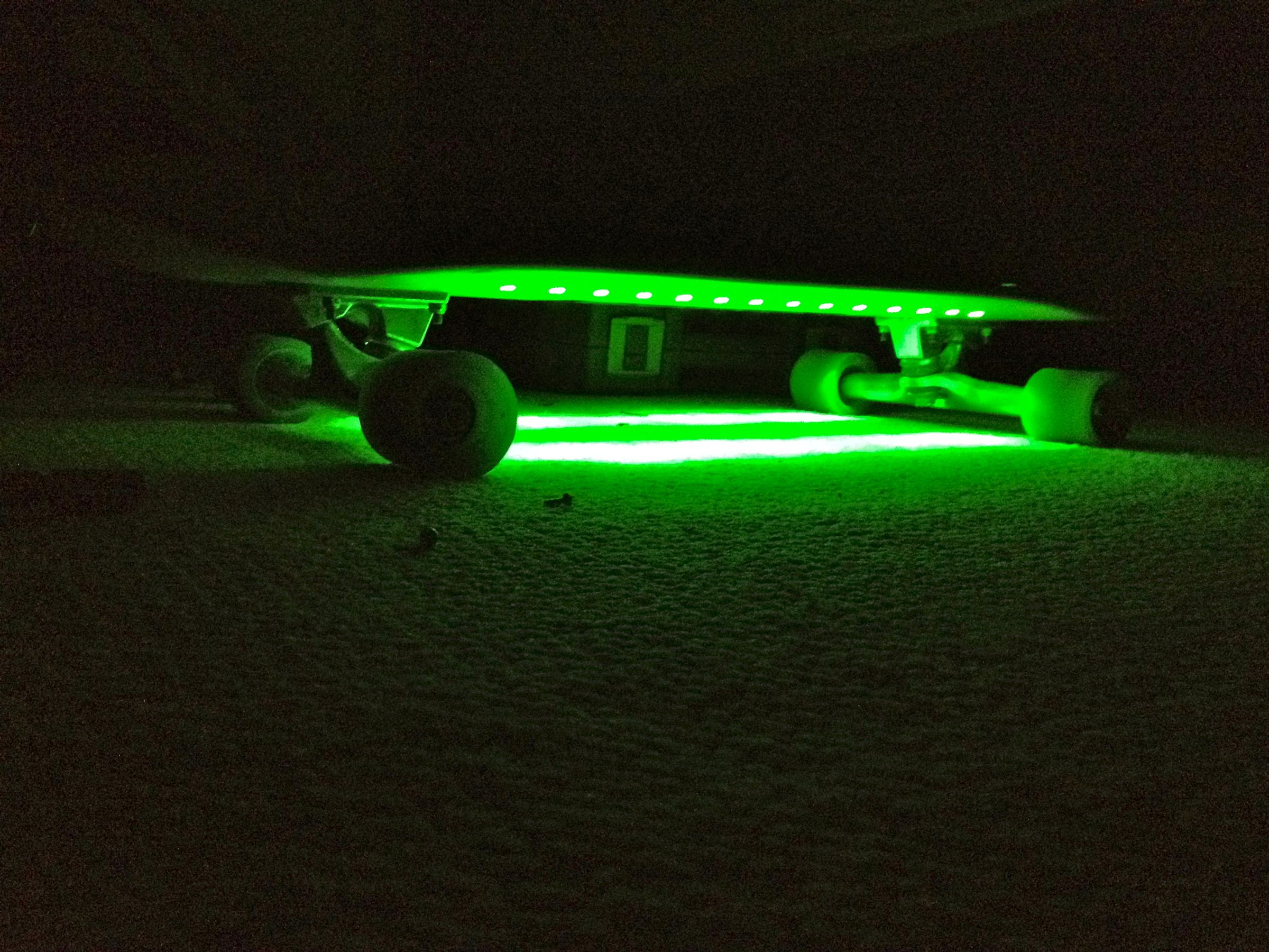 Skateboard under-glow