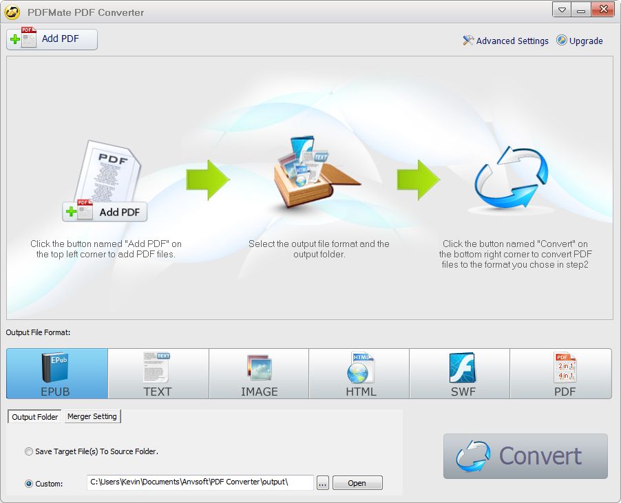 Convert PDF to Epub With PDFMate Free PDF Converter