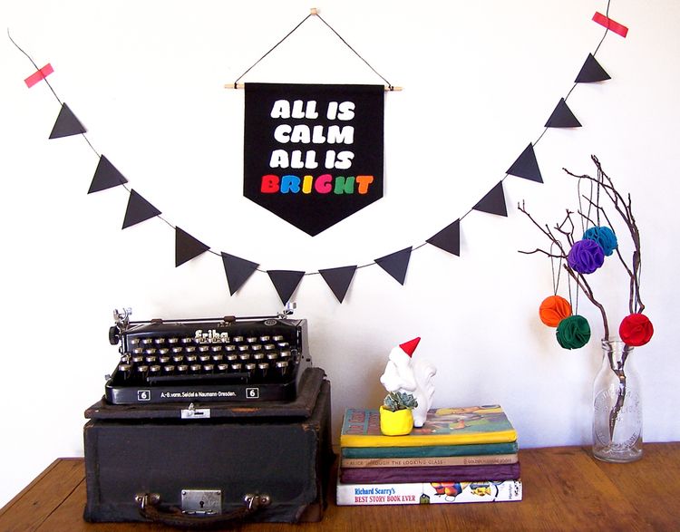 Holiday DIY: Wool Typography Banner