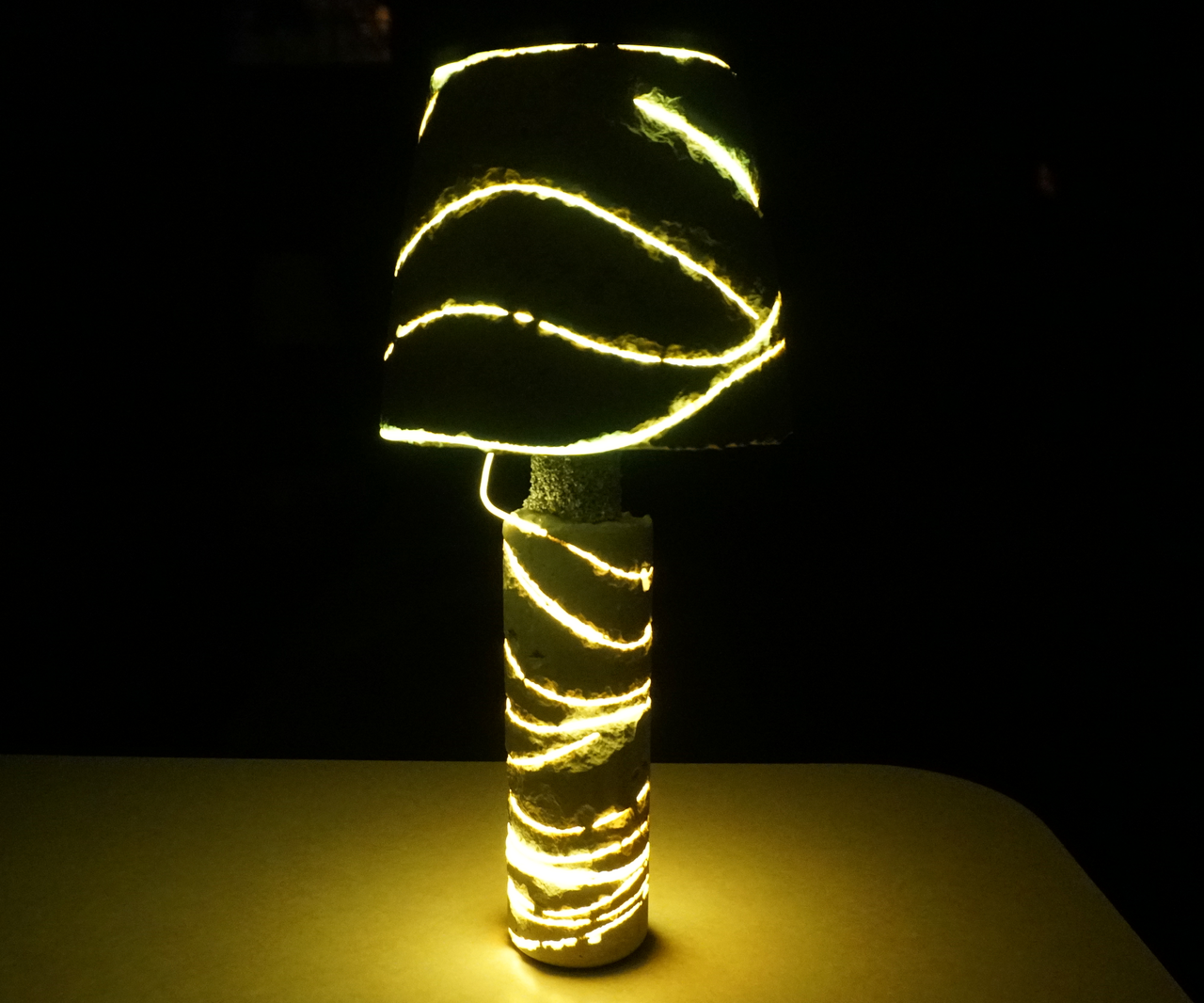 Wonder Woman Inspired: El Wire Cement Lamp
